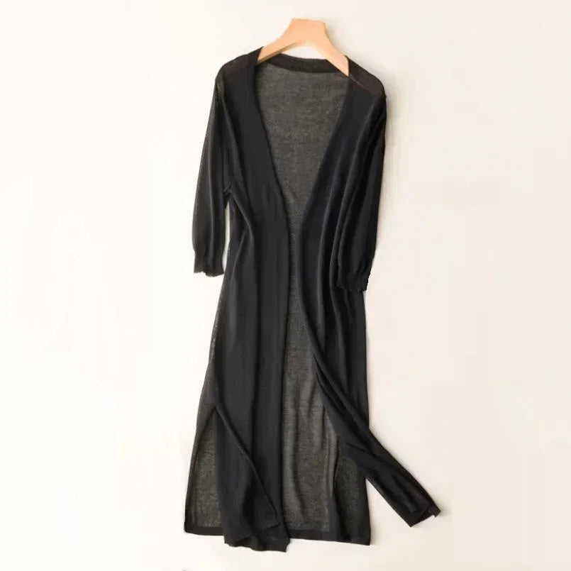 Cardigan femme à manches longues en duvet