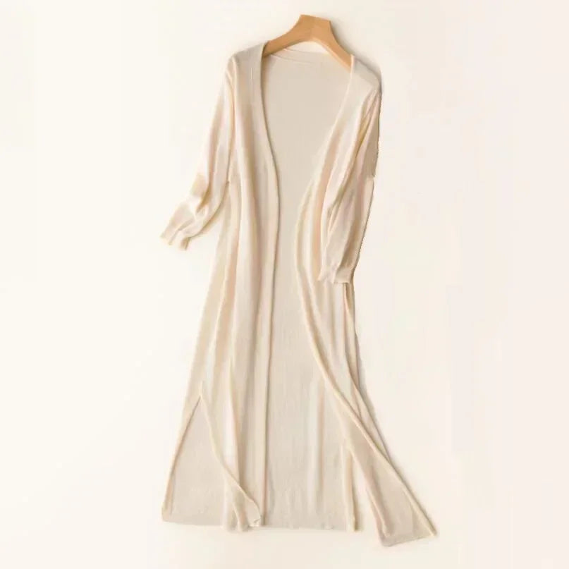 Cardigan femme à manches longues en duvet