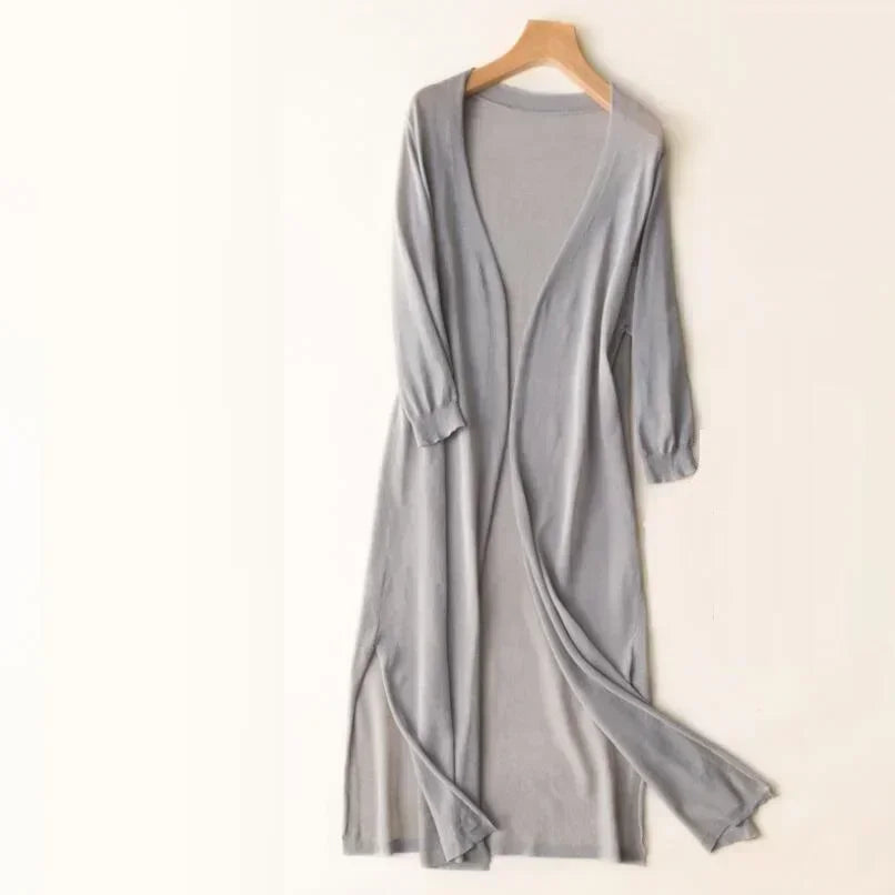 Cardigan femme à manches longues en duvet