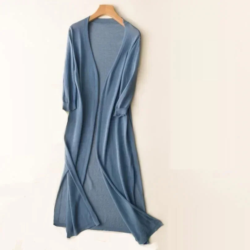 Cardigan femme à manches longues en duvet