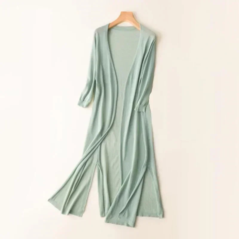 Cardigan femme à manches longues en duvet