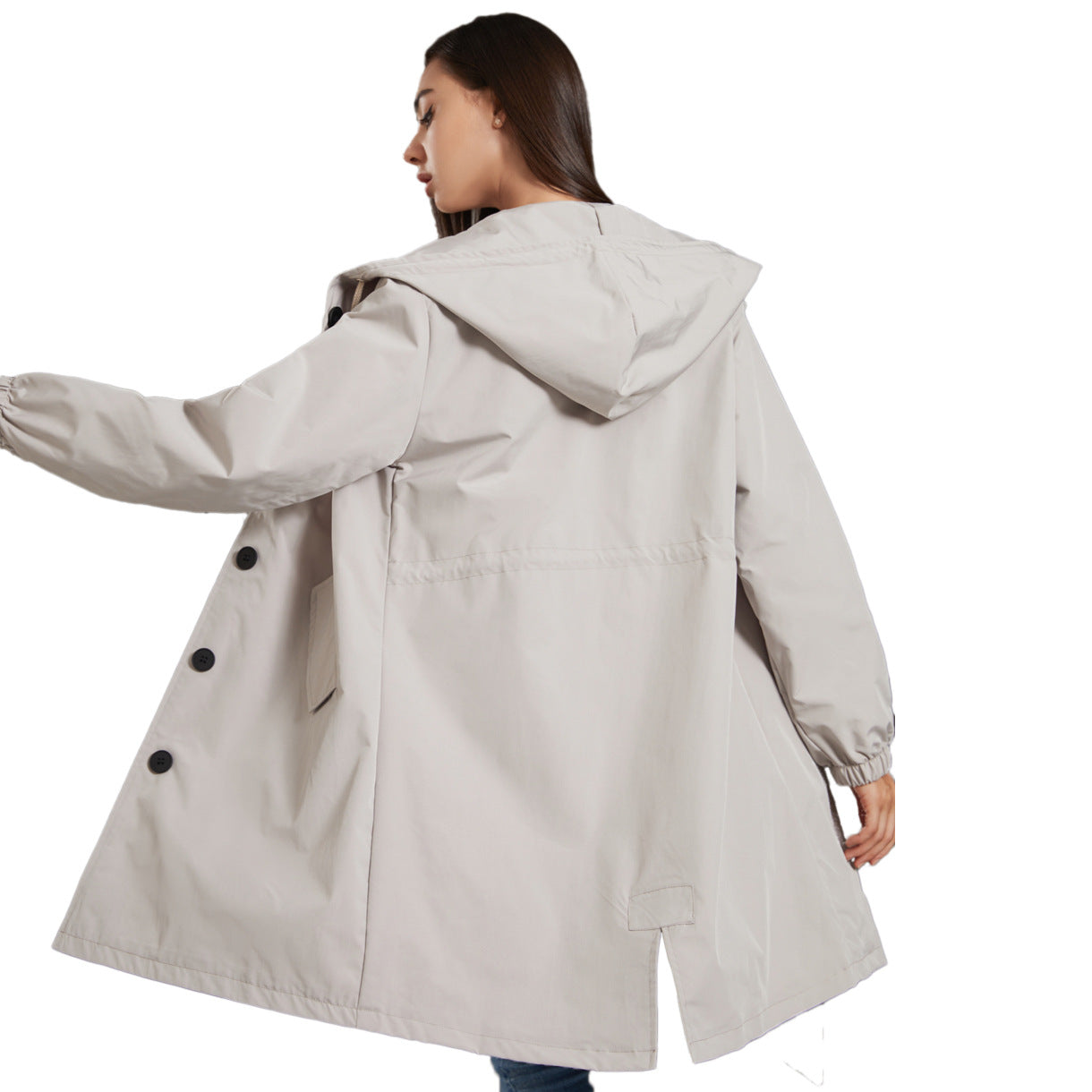 Veste de pluie imperméable décontractée pour femmes avec capuche | Parfaite pour les activités de plein air