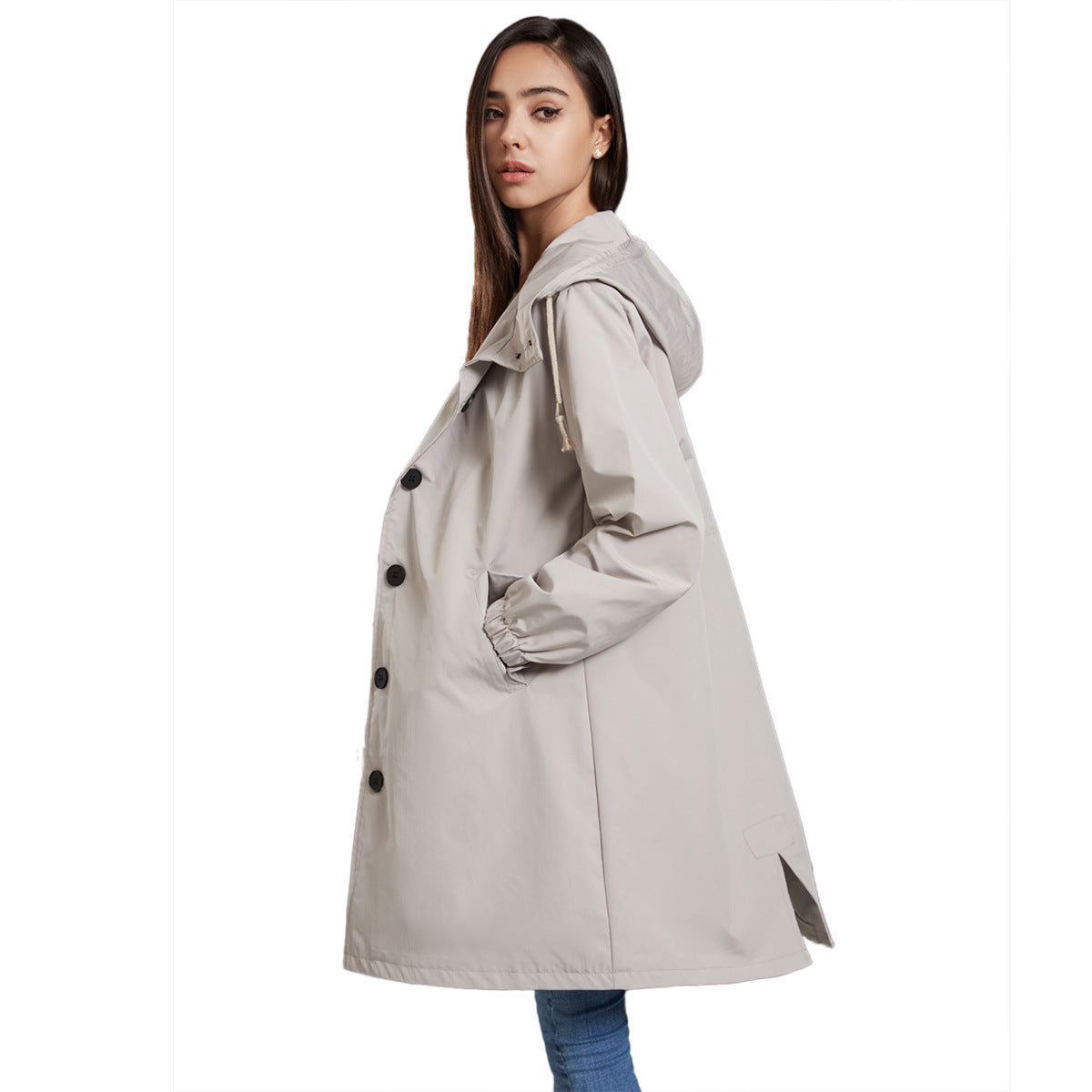 Veste de pluie imperméable décontractée pour femmes avec capuche | Parfaite pour les activités de plein air