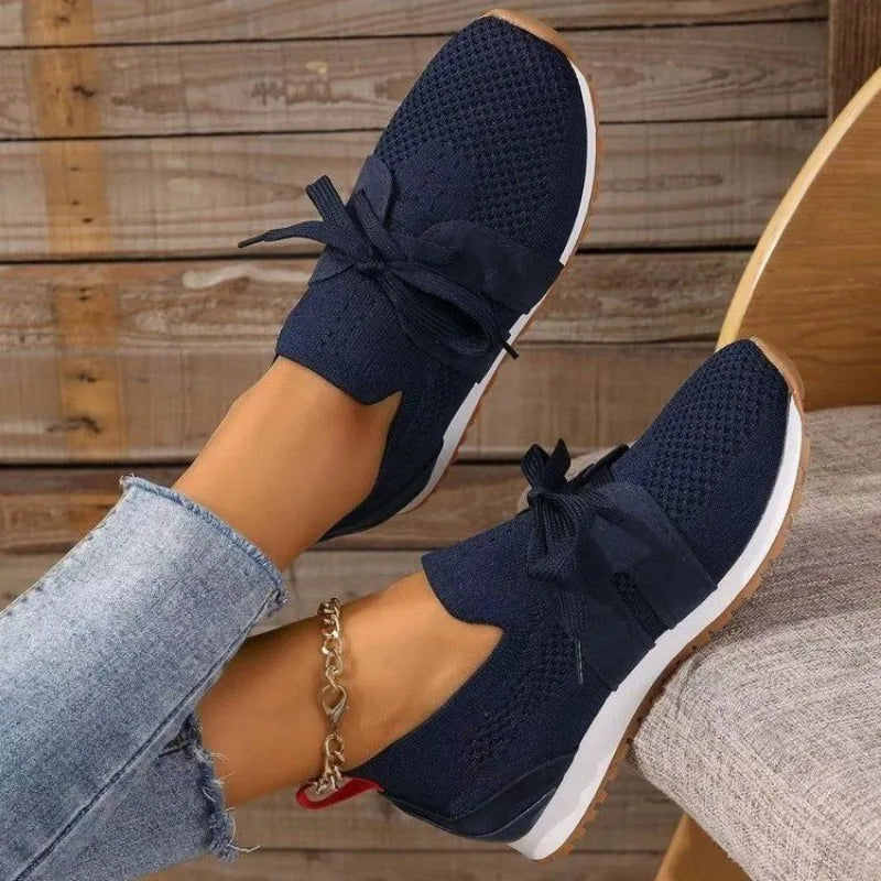 Chaussures orthopédiques à lacets en maille pour femmes