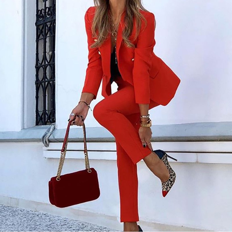 Ensemble blazer et pantalon élégant pour femme | Wendy