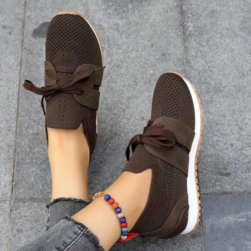 Chaussures orthopédiques à lacets en maille pour femmes