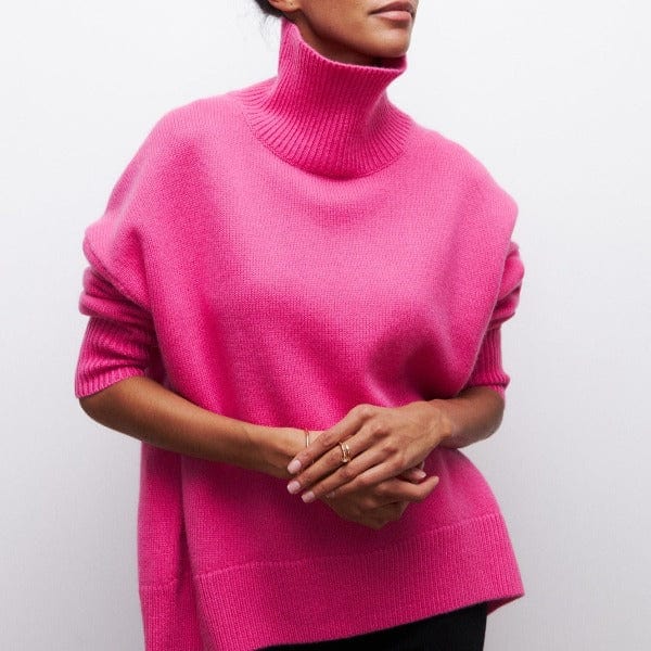 Norah - Pull à col roulé - Classique - pour Femme - Idéal pour l'automne