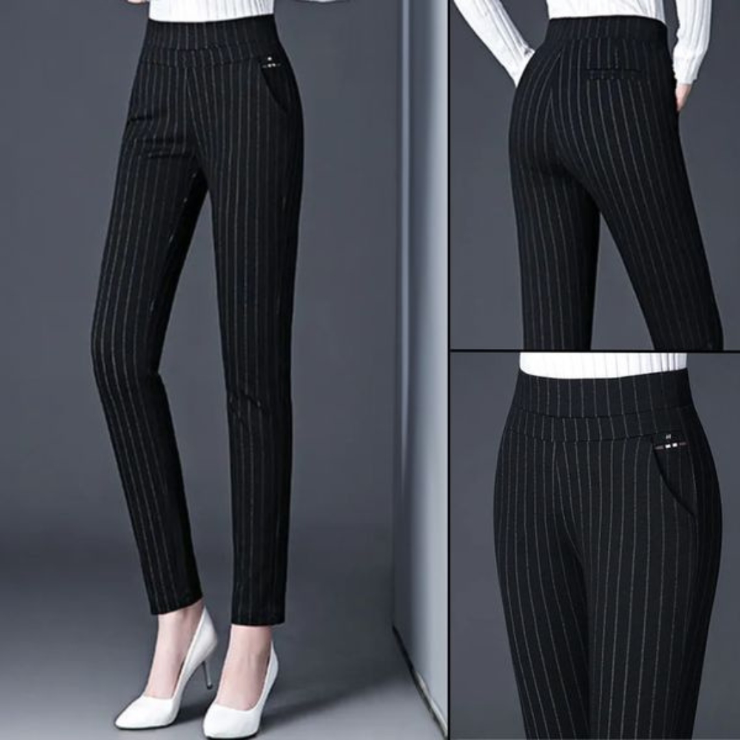 Leggings taille haute pour femme - Coupe stretch - Faux détails de poche - Confortables et souples