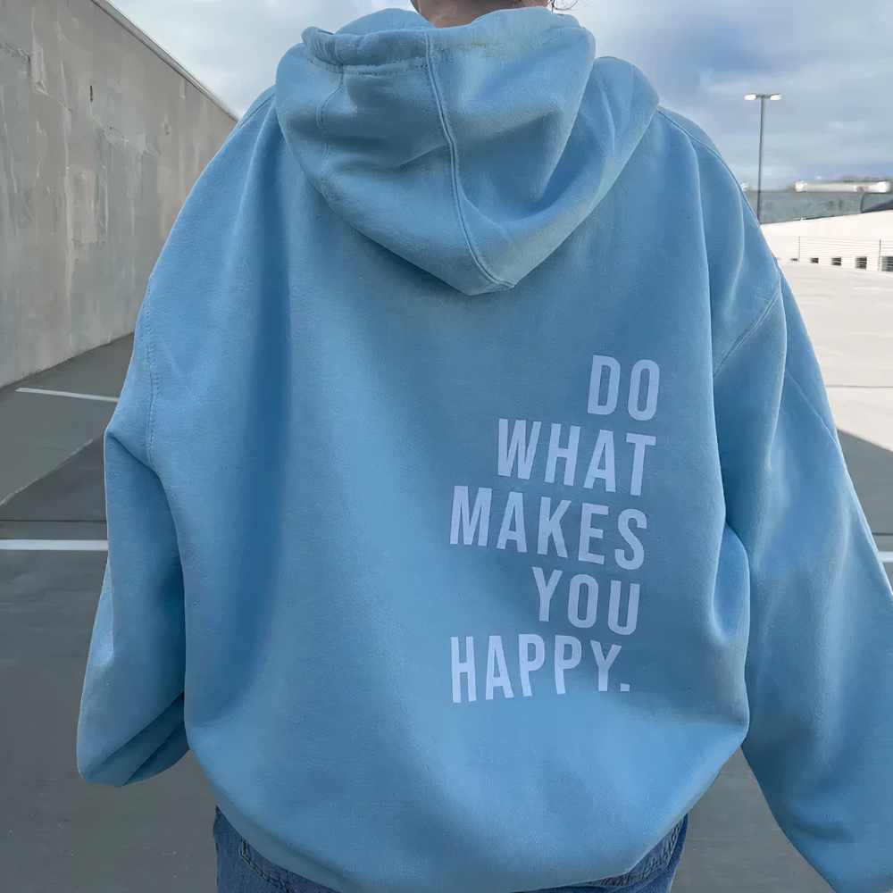 Pull à capuche pour femme avec texte imprimé