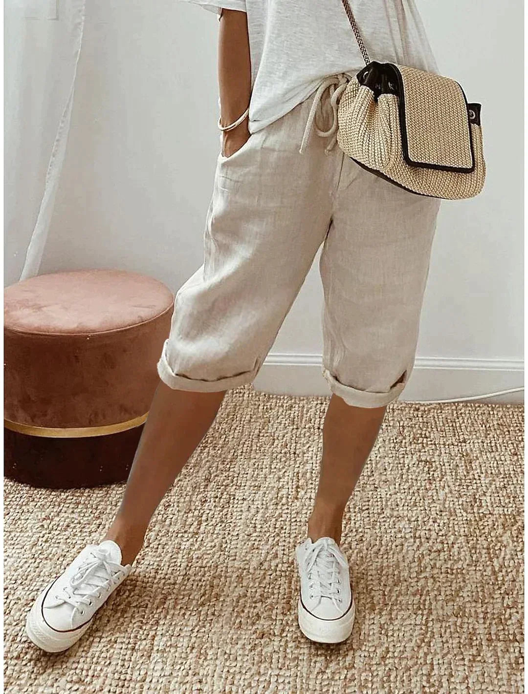 SOFIA - pantalon d'été en lin pour femme