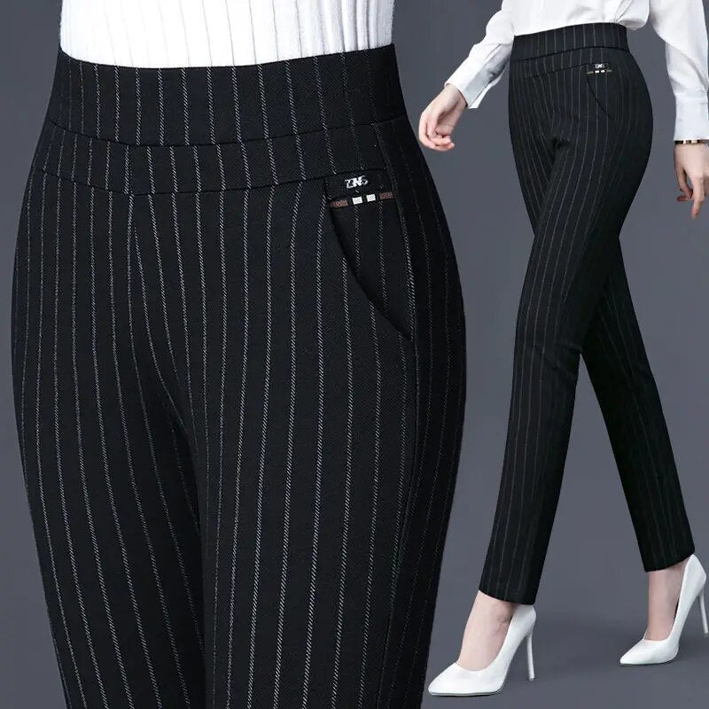 Leggings taille haute pour femme - Coupe stretch - Faux détails de poche - Confortables et souples