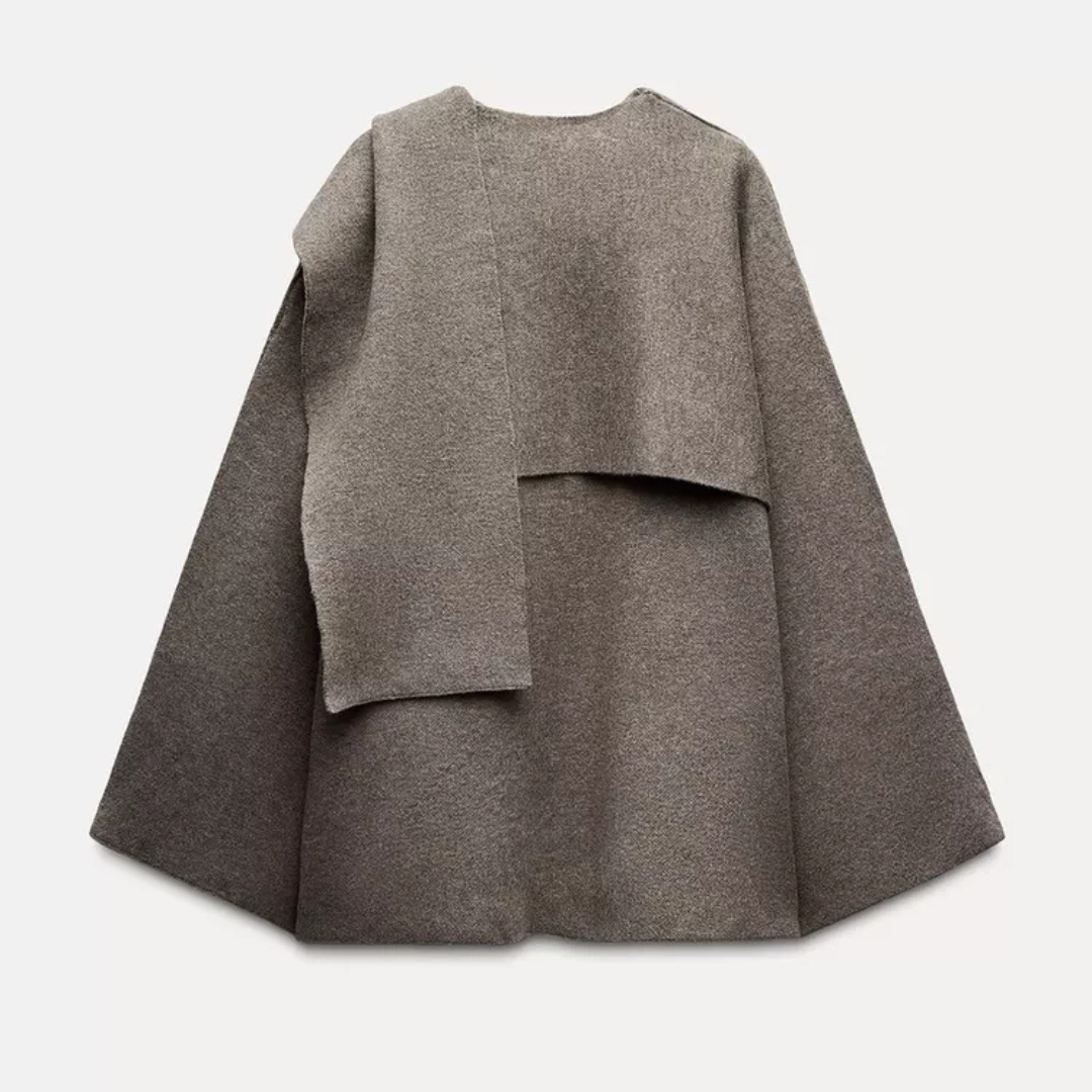 Manteau écharpe - Automne - Laine - Manteau cape - Vestes pour femmes