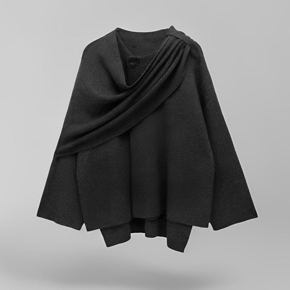 Manteau écharpe - Automne - Laine - Manteau cape - Vestes pour femmes