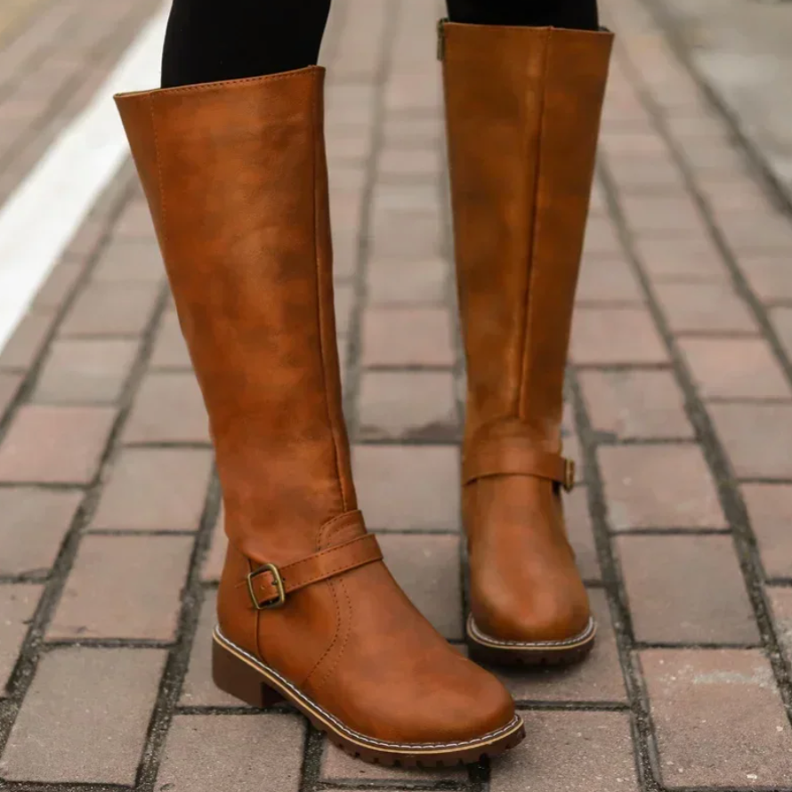Bottes d'hiver en cuir végétalien décontractées pour femmes | Idéales pour l'hiver et au quotidien