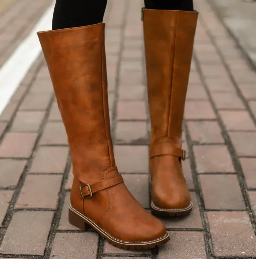 Bottes d'hiver en cuir végétalien décontractées pour femmes | Idéales pour l'hiver et au quotidien