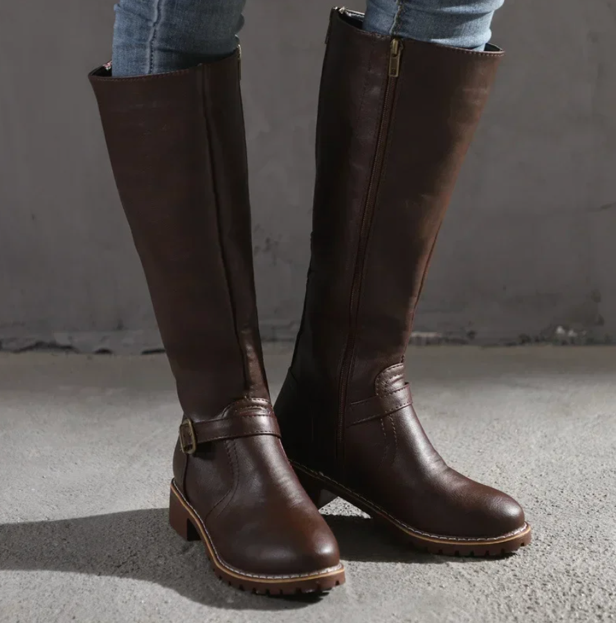 Bottes d'hiver en cuir végétalien décontractées pour femmes | Idéales pour l'hiver et au quotidien
