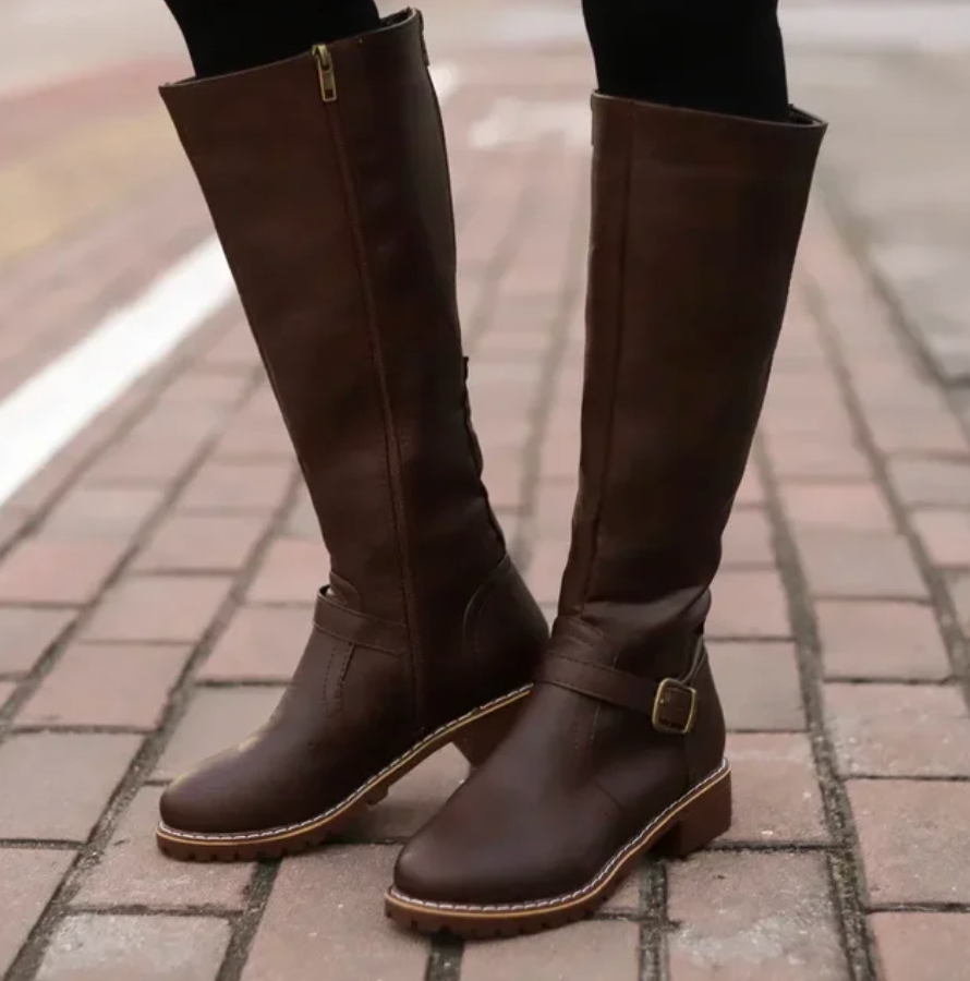 Bottes d'hiver en cuir végétalien décontractées pour femmes | Idéales pour l'hiver et au quotidien