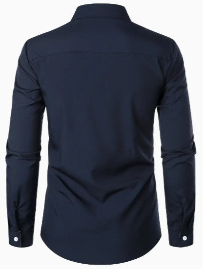 Chemise décontractée respirante à manches longues pour homme