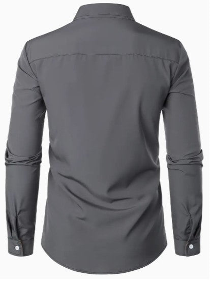 Chemise décontractée respirante à manches longues pour homme