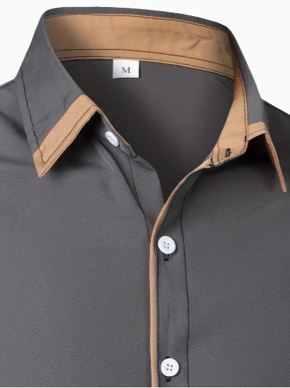 Chemise décontractée respirante à manches longues pour homme