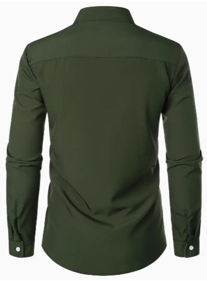 Chemise décontractée respirante à manches longues pour homme