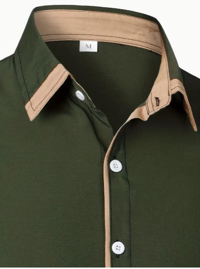Chemise décontractée respirante à manches longues pour homme