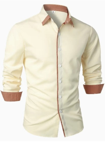 Chemise décontractée respirante à manches longues pour homme