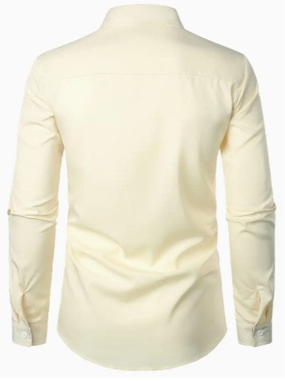 Chemise décontractée respirante à manches longues pour homme