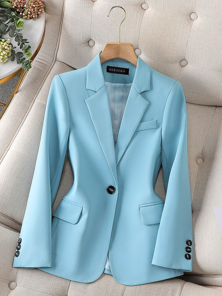 Blazer femme - Coupe ajustée - Simple boutonnage - Tenue de bureau et habillée sophistiquée