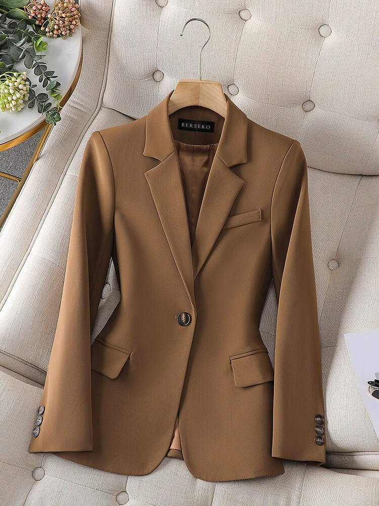 Blazer femme - Coupe ajustée - Simple boutonnage - Tenue de bureau et habillée sophistiquée