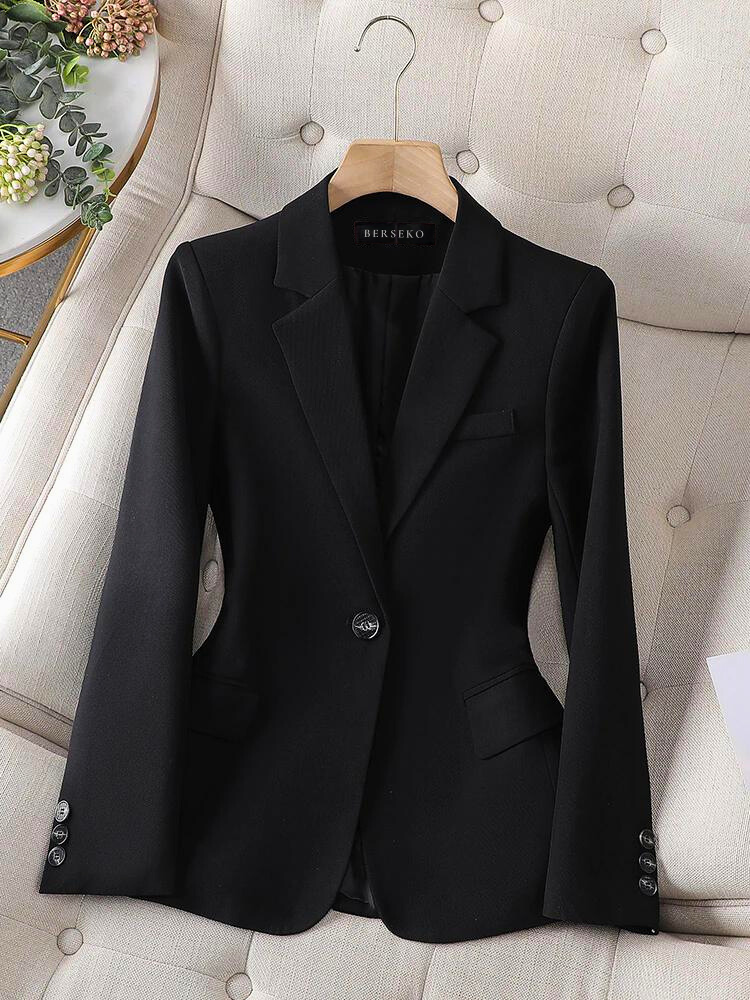 Blazer femme - Coupe ajustée - Simple boutonnage - Tenue de bureau et habillée sophistiquée