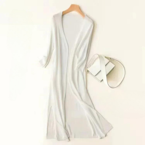Cardigan femme à manches longues en duvet