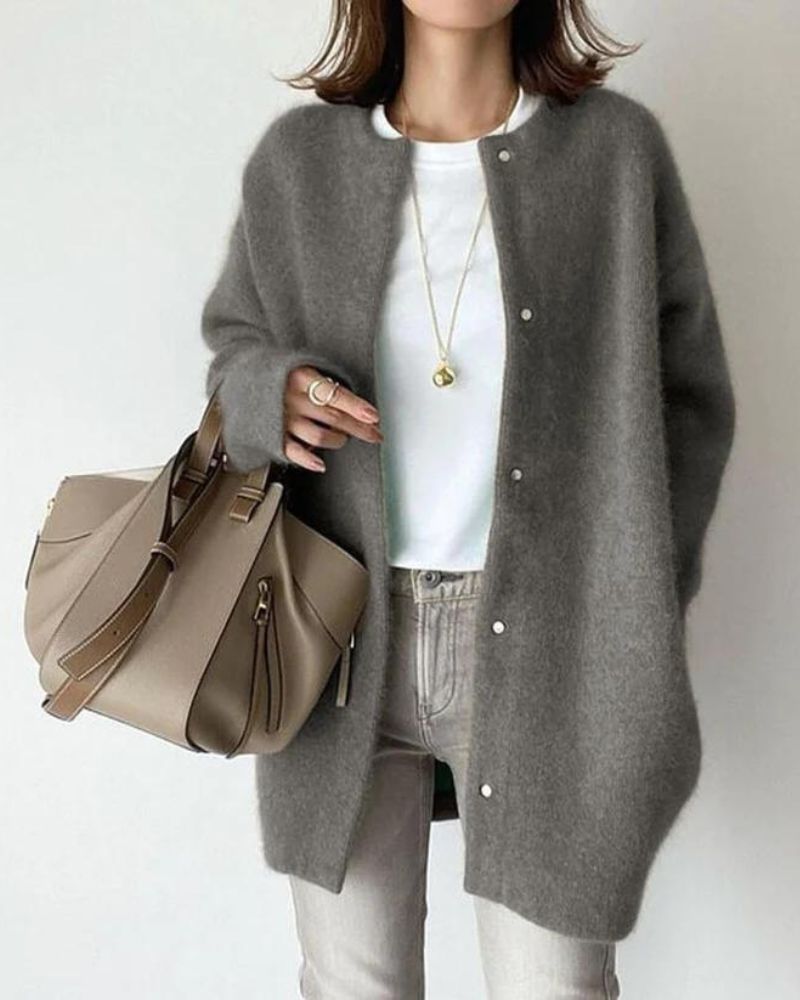 Cardigan en maille douce et ample pour femme