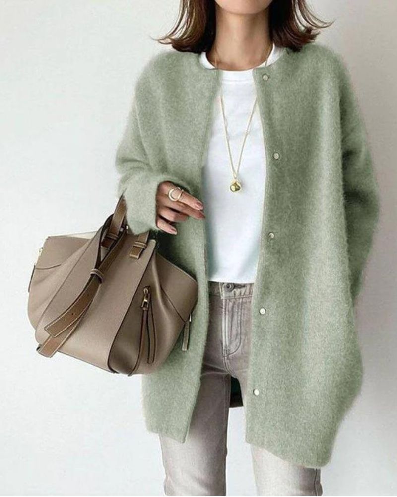 Cardigan en maille douce et ample pour femme