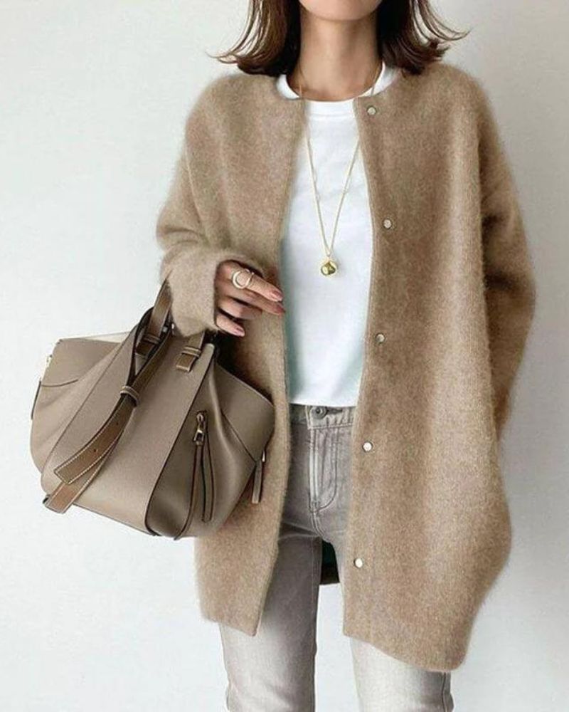 Cardigan en maille douce et ample pour femme