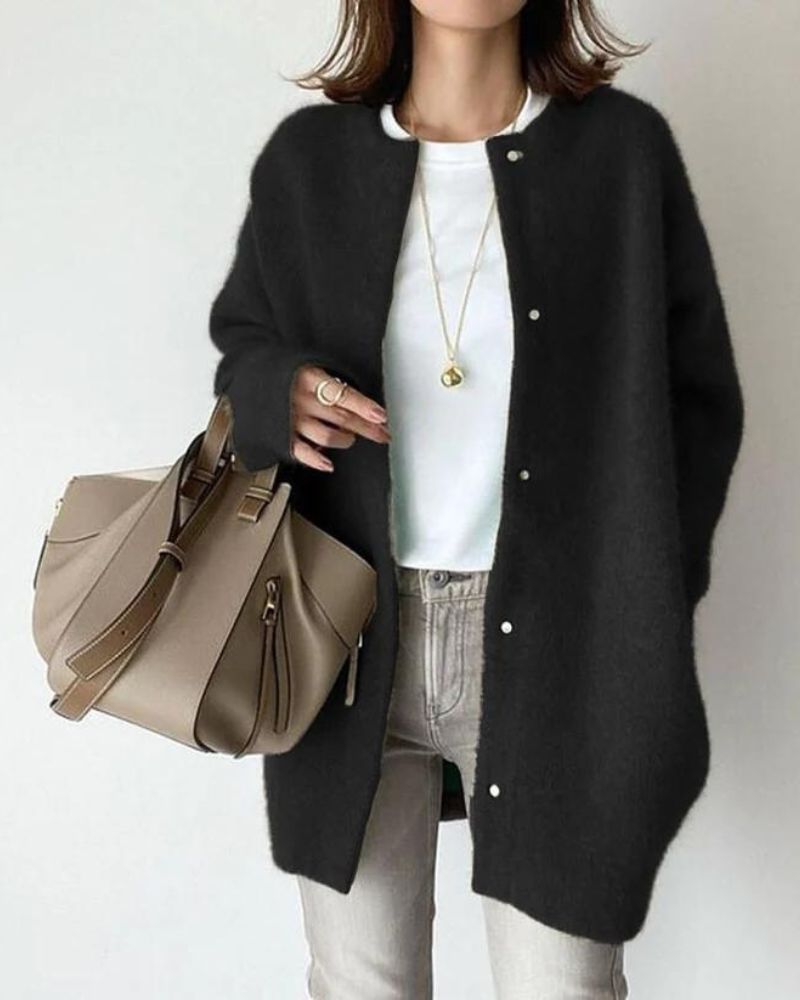 Cardigan en maille douce et ample pour femme