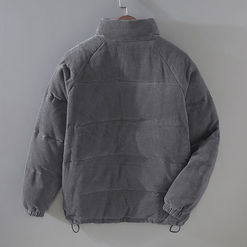 Veste d'hiver - Homme Veste en velours côtelé zippée - Veste matelassée en duvet