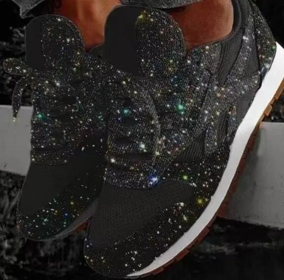 Chaussures décontractées à paillettes pour femmes
