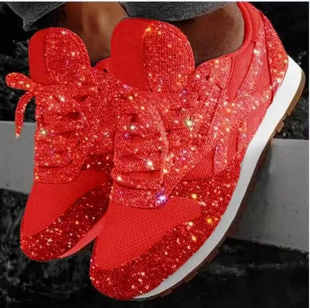 Chaussures décontractées à paillettes pour femmes