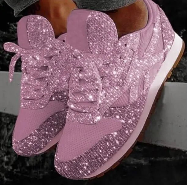 Chaussures décontractées à paillettes pour femmes