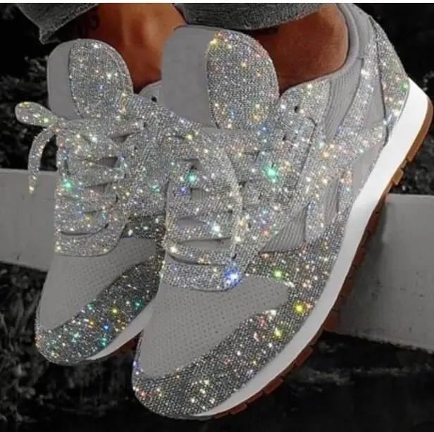 Chaussures décontractées à paillettes pour femmes
