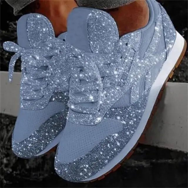 Chaussures décontractées à paillettes pour femmes