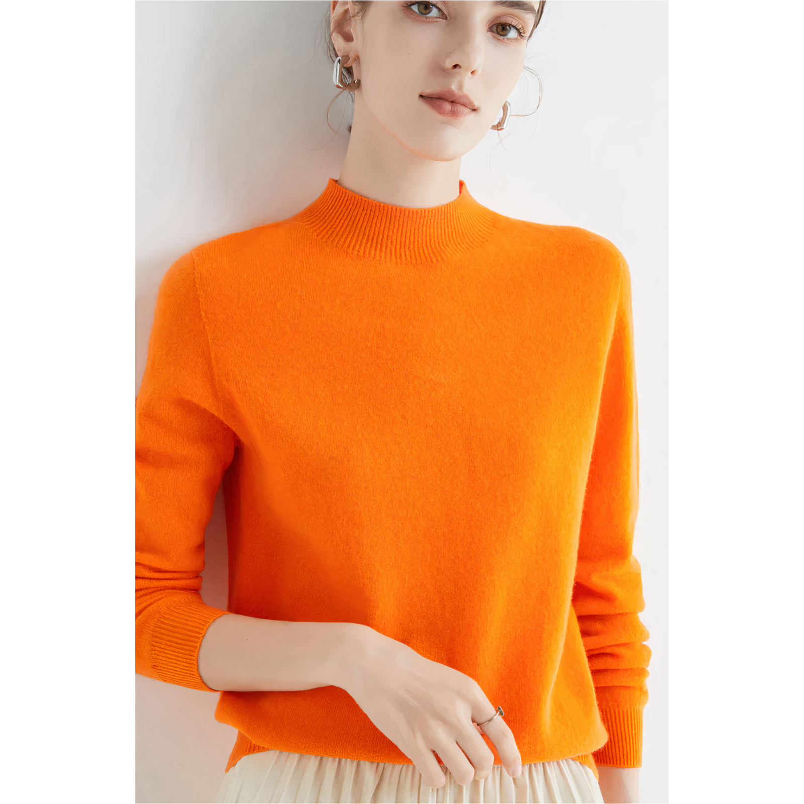 Cerise - Pull Tricoté En Cachemire
