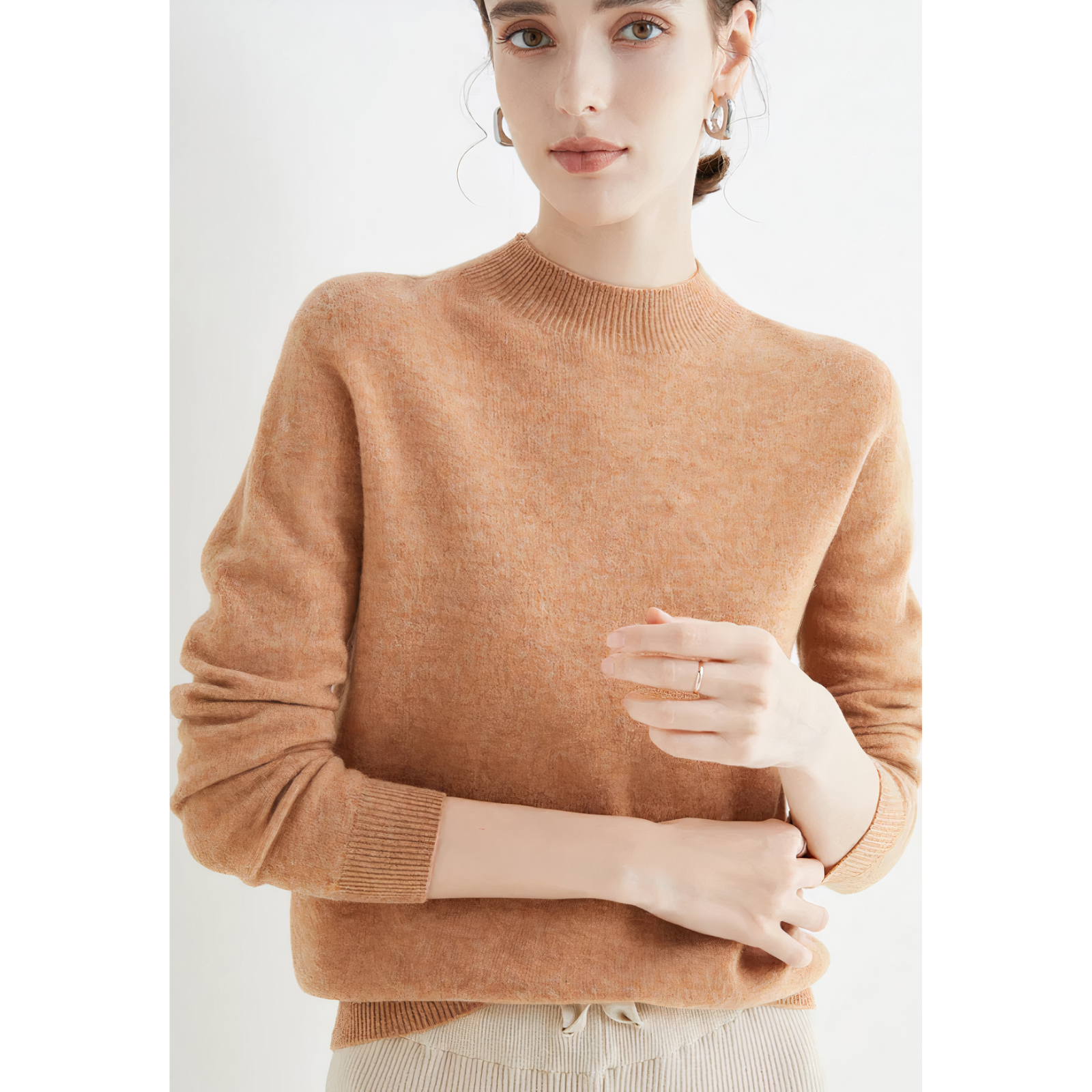 Cerise - Pull Tricoté En Cachemire