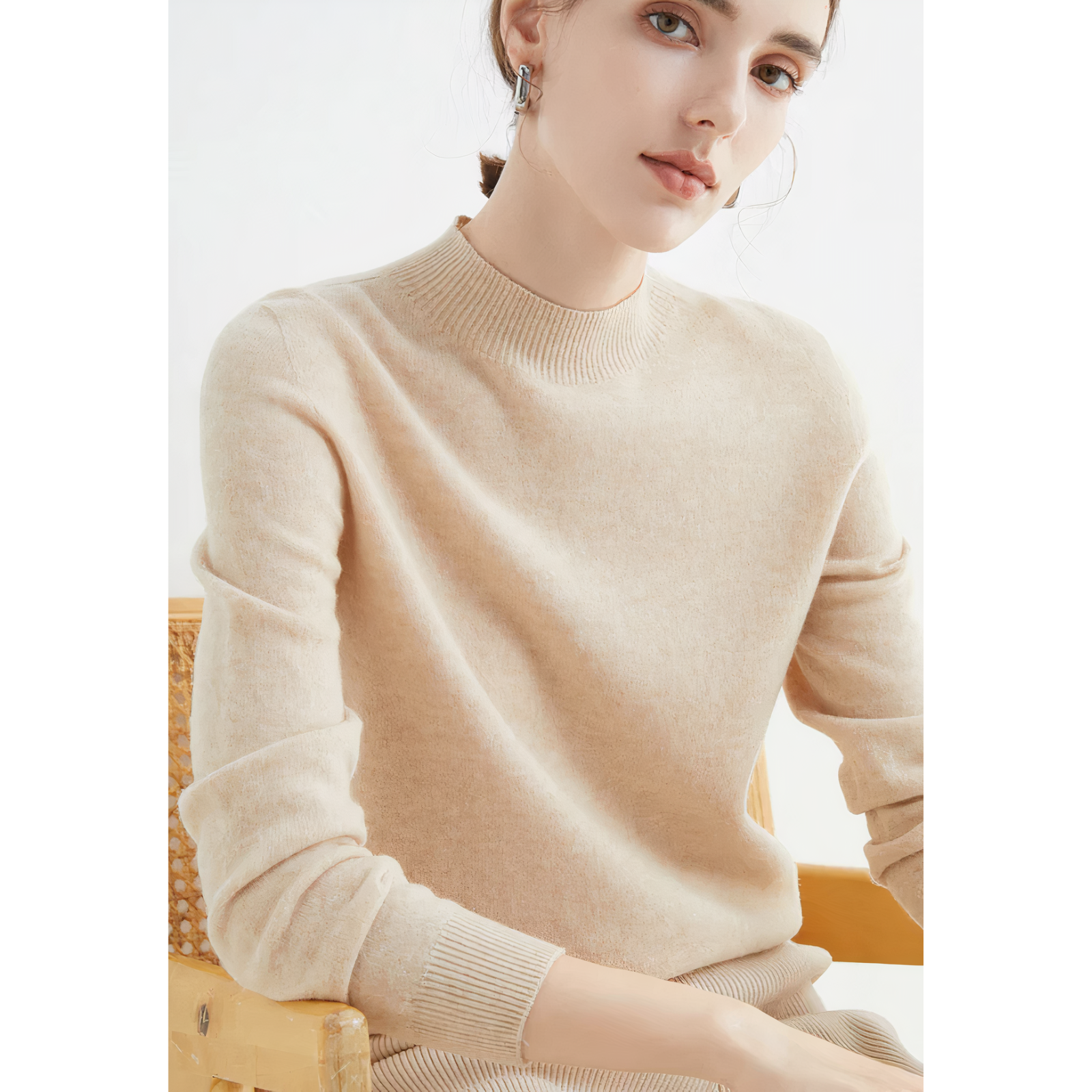 Cerise - Pull Tricoté En Cachemire