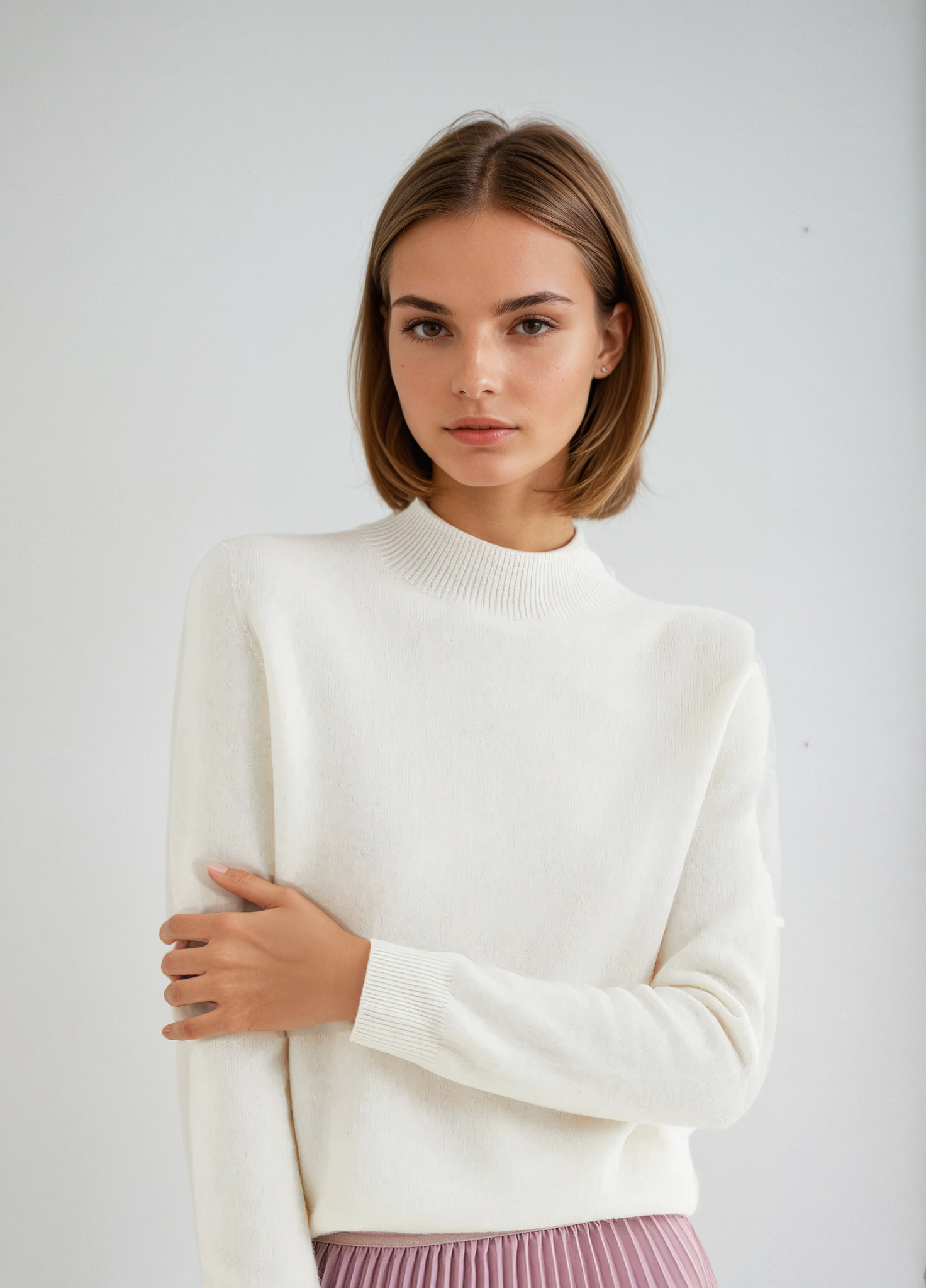 Cerise - Pull Tricoté En Cachemire