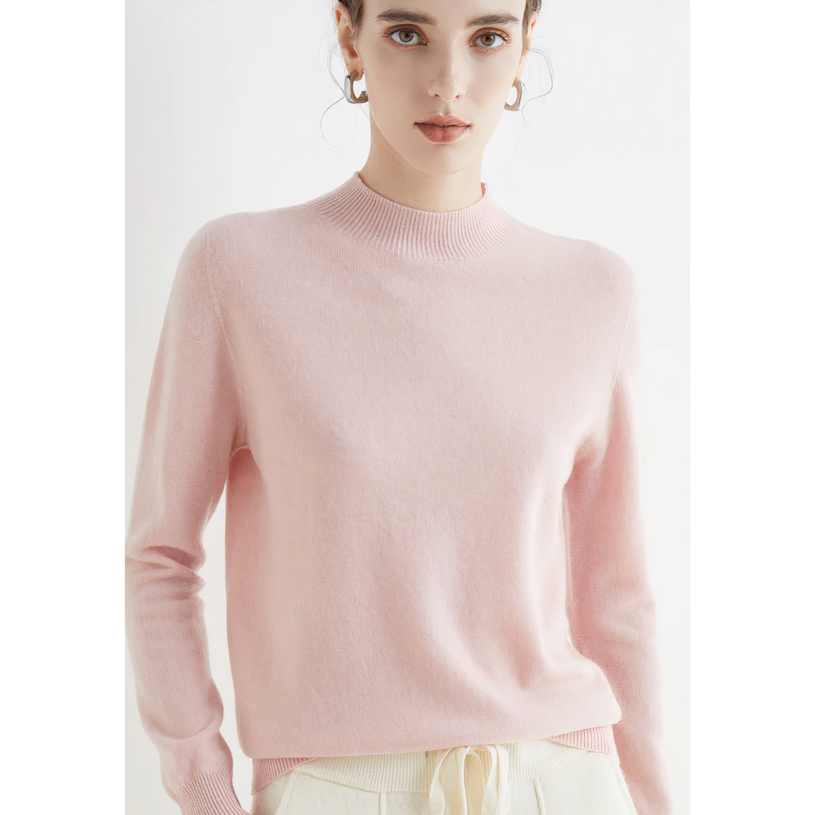 Cerise - Pull Tricoté En Cachemire