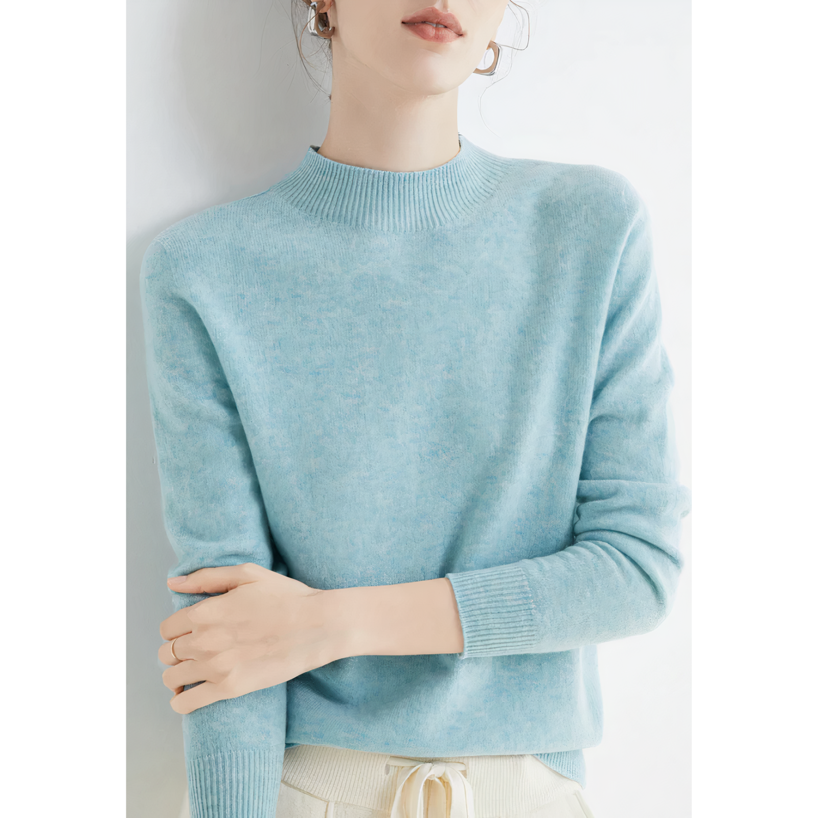 Cerise - Pull Tricoté En Cachemire