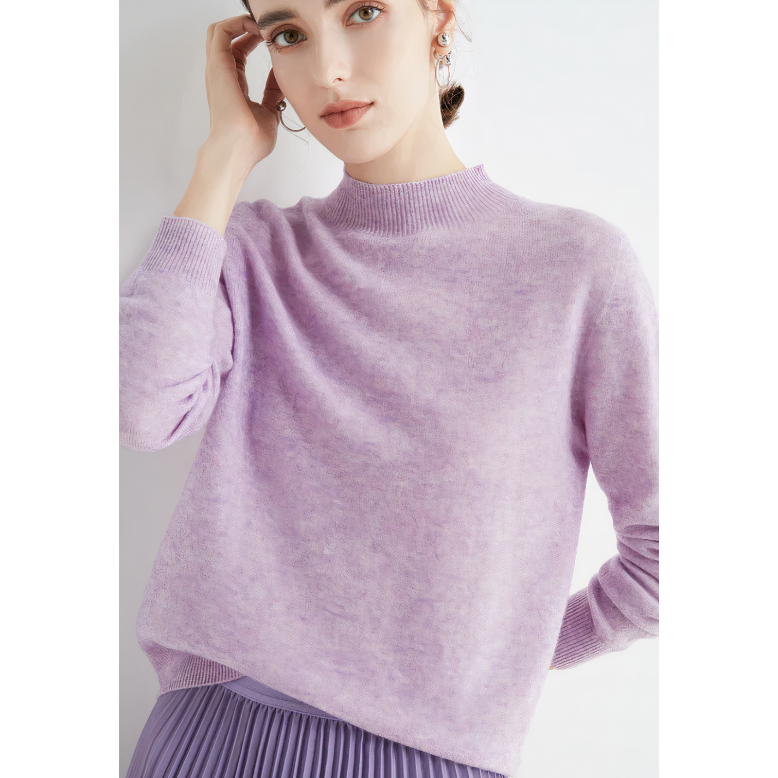 Cerise - Pull Tricoté En Cachemire