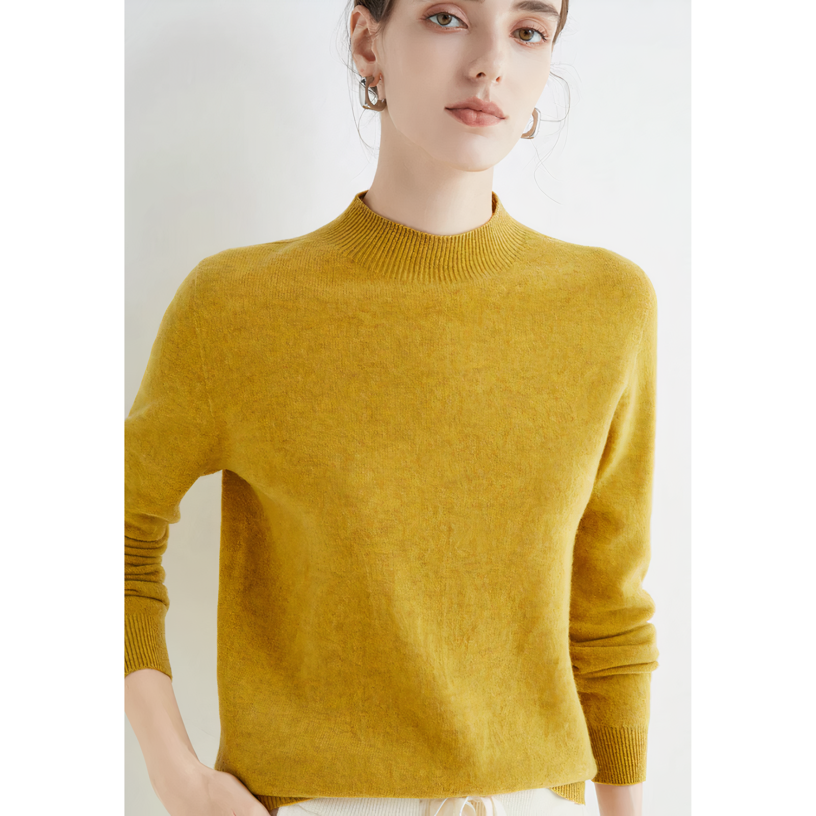 Cerise - Pull Tricoté En Cachemire
